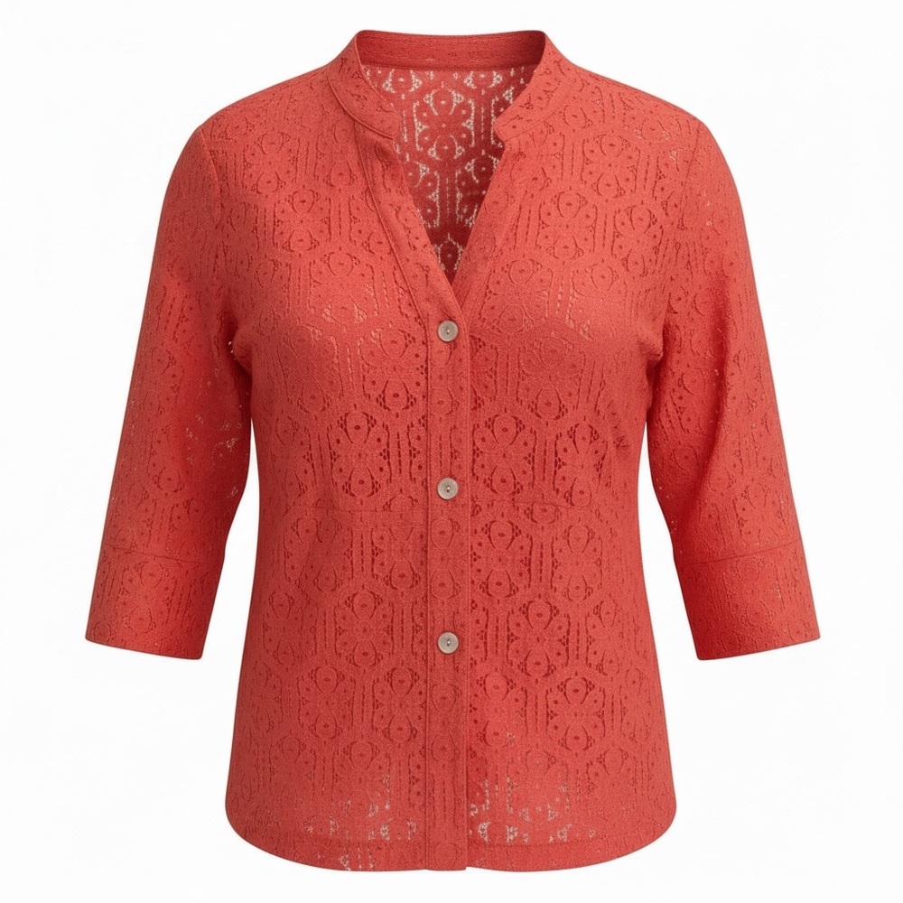 RUBY RD Coral Lace Women's Top